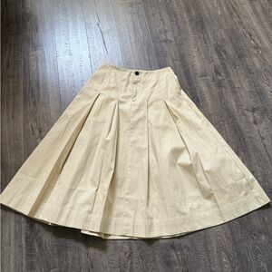 Avec Les Filles Beige A-Line Skirt